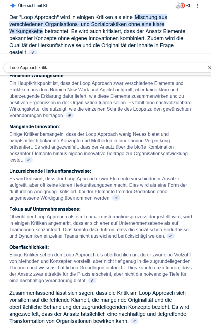 Loop-Approach-kritik